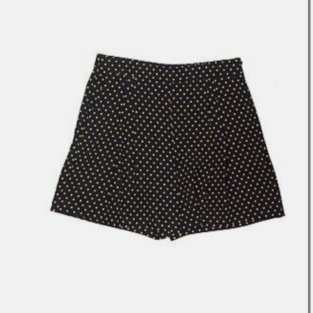 Ann Taylor High Rise Black and White Polka Dot Shorts